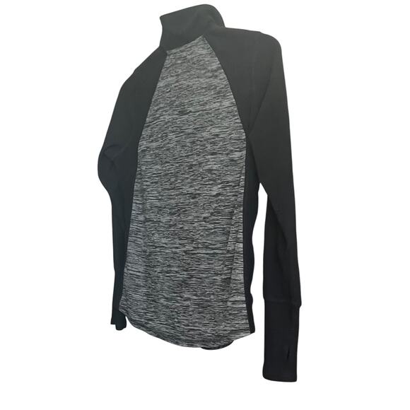 ST. JOHN’S BAY ACTIVE LONG SLV PULL-OVER HALF ZIP FLEECE TOP, WOMENS, GREY/BLACK - Picture 6 of 12